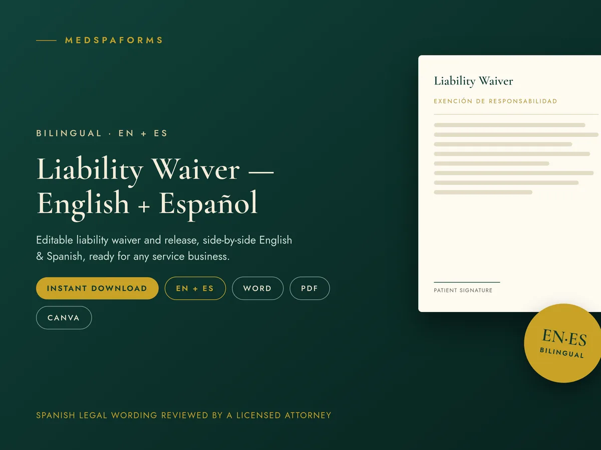 Exención de Responsabilidad — Inglés + Español